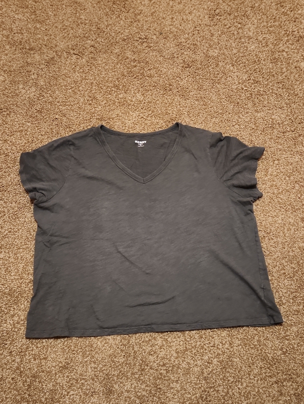 Old Navy Women's V-Neck Short Sleeve Tee - Charcoal